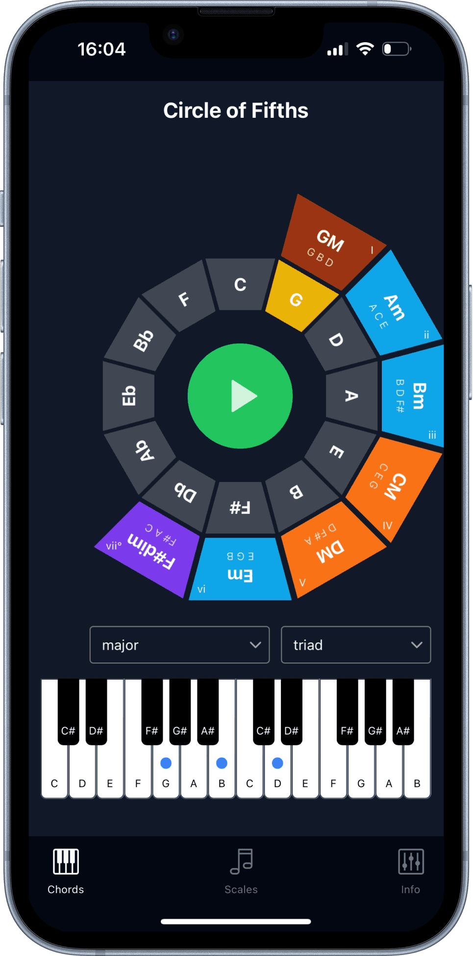 Pushchords app preview 1