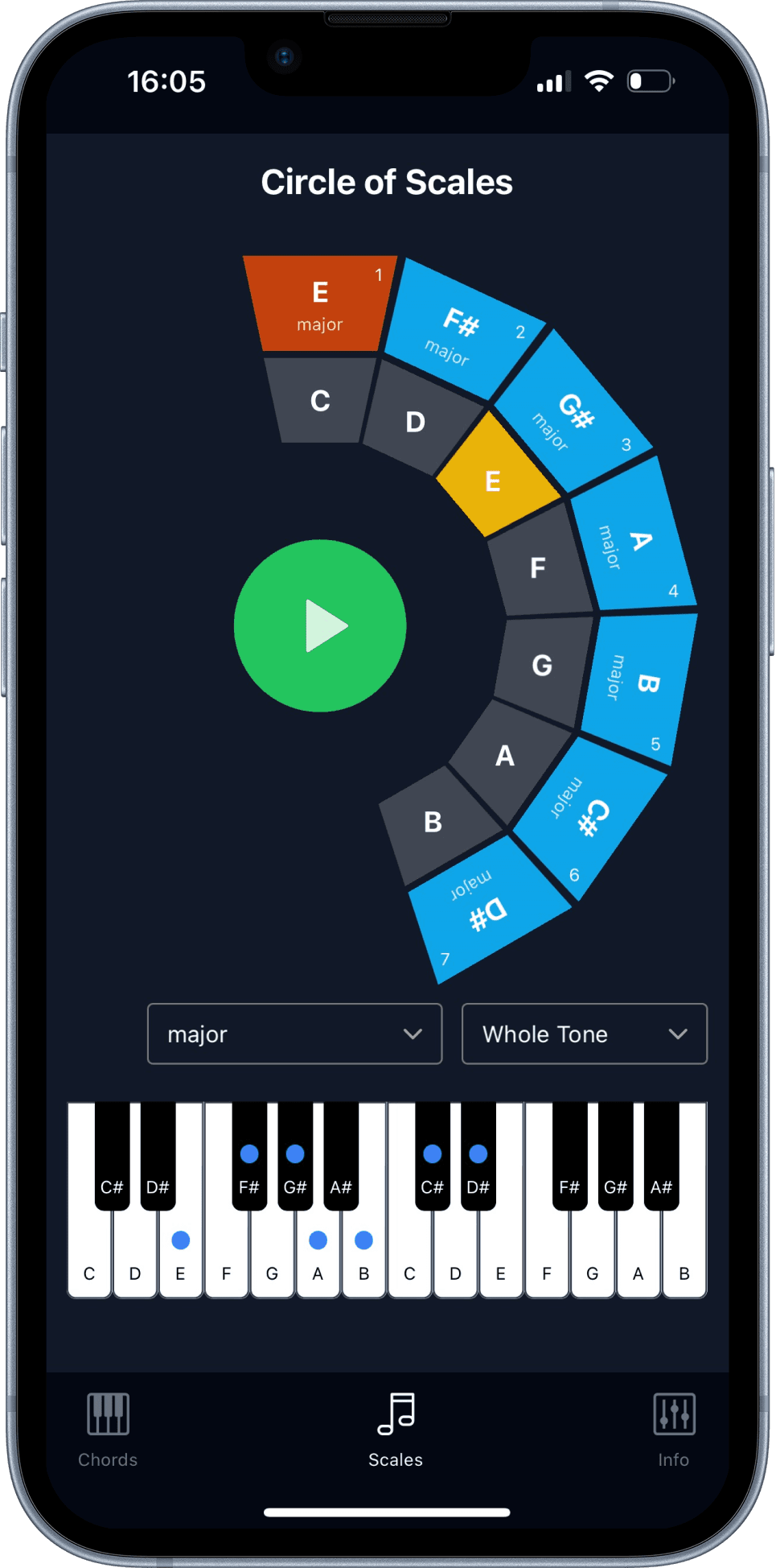 Pushchords app preview 2